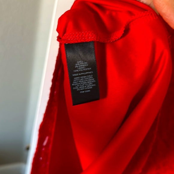 Express Red Lace Open Back Dress - Picture 6 of 6